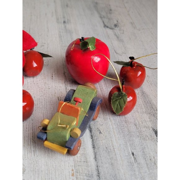 Vintage teacher apple school car ornament Xmas set - Picture 6 of 9